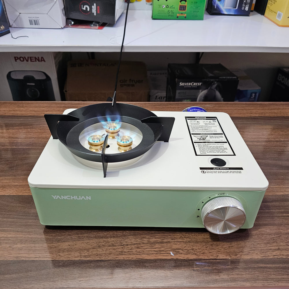 camping portable gas stove with carry box