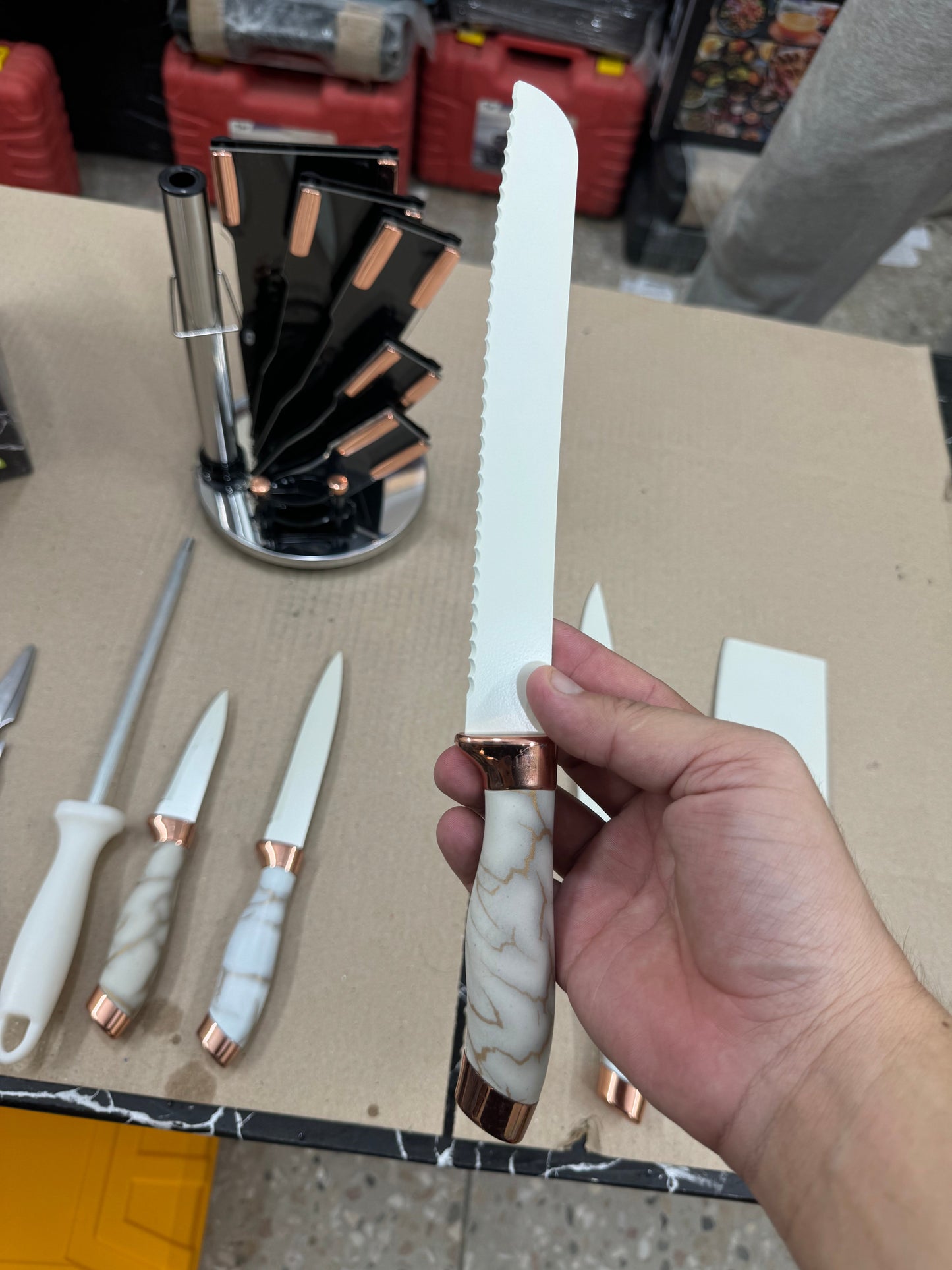 Lot imported 11 pieces marble knife set