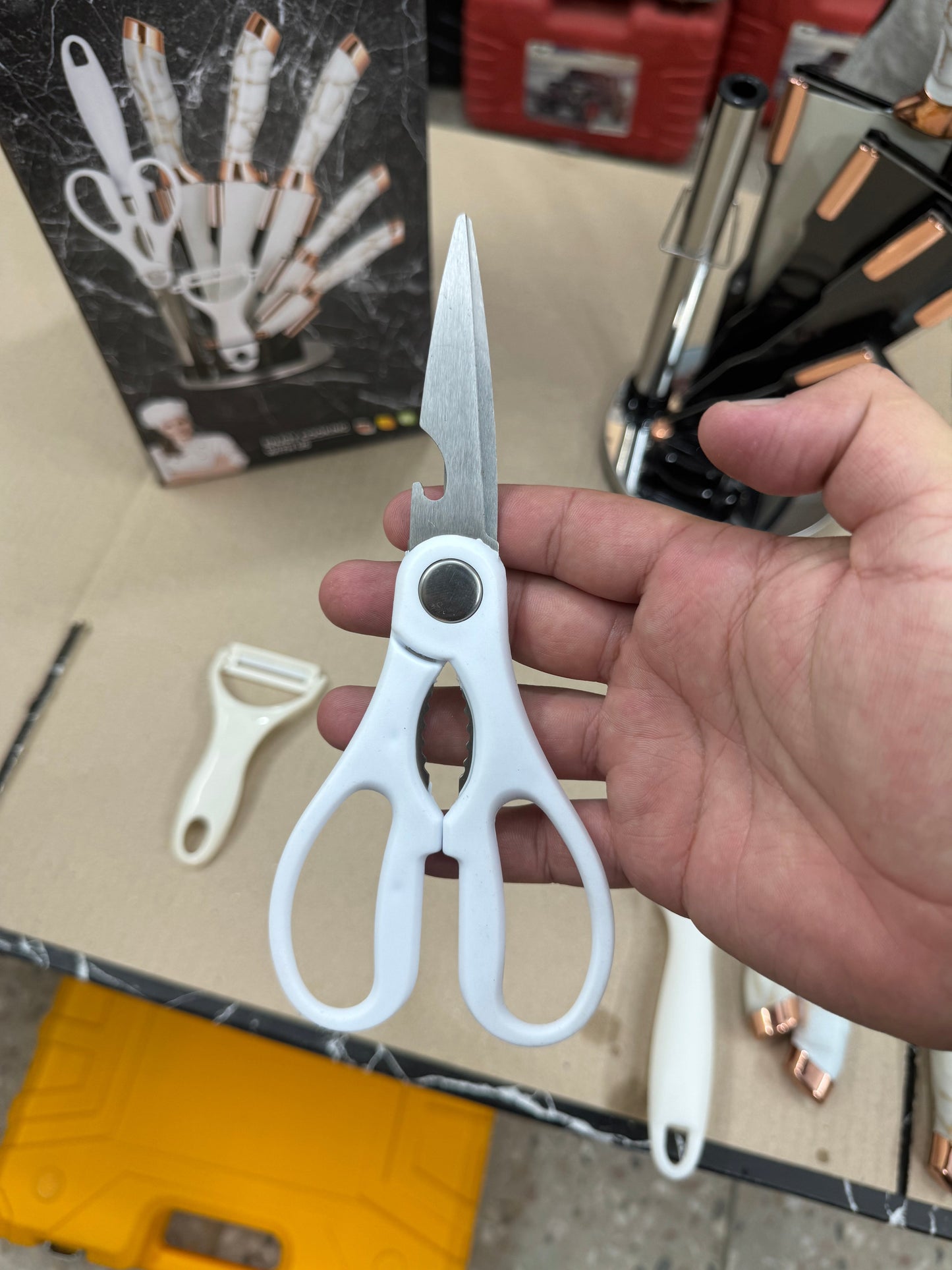 Lot imported 11 pieces marble knife set