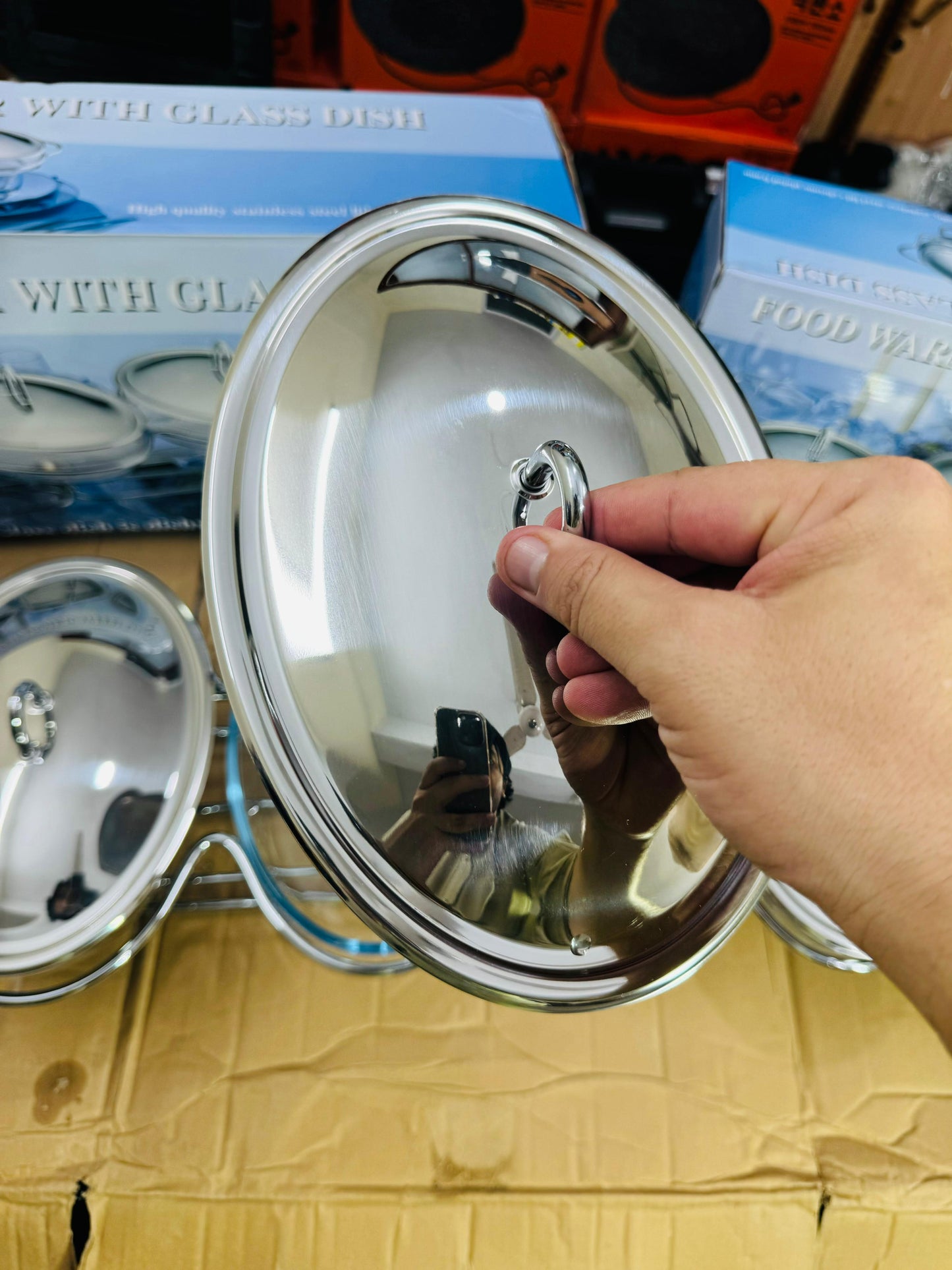 Food warmer & buffet glass dish