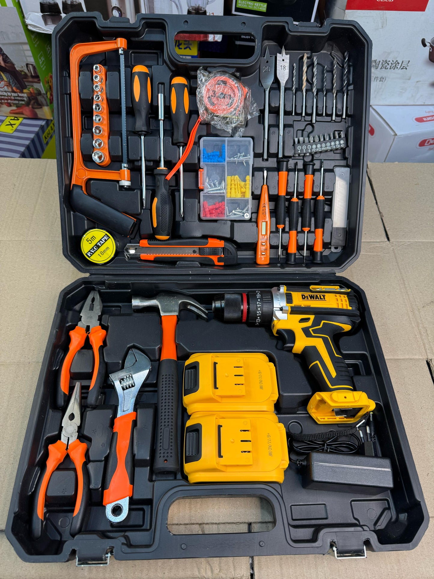 DeWalt commercial use 117 pcs drill machine set 48V