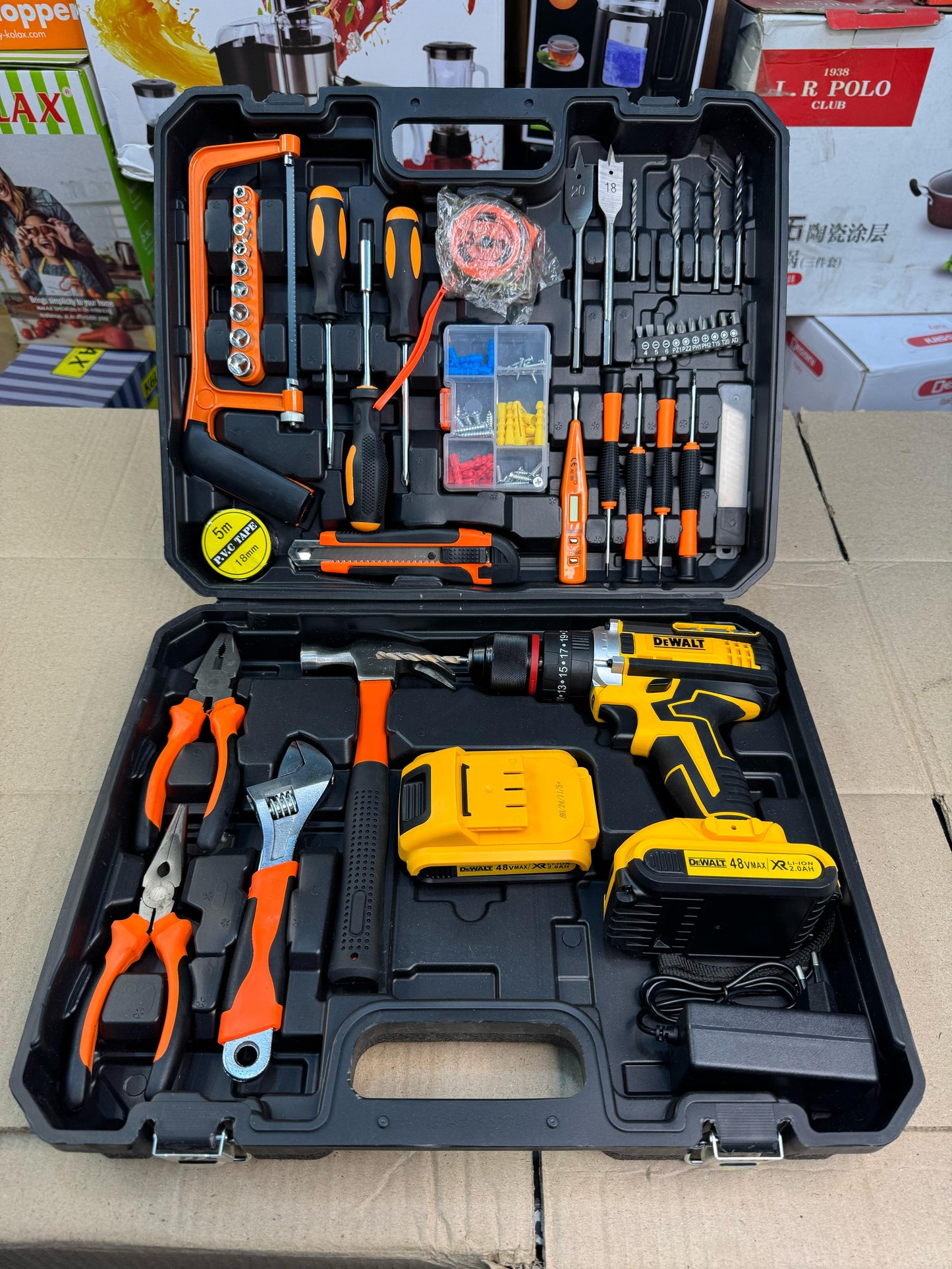 DeWalt commercial use 117 pcs drill machine set 48V