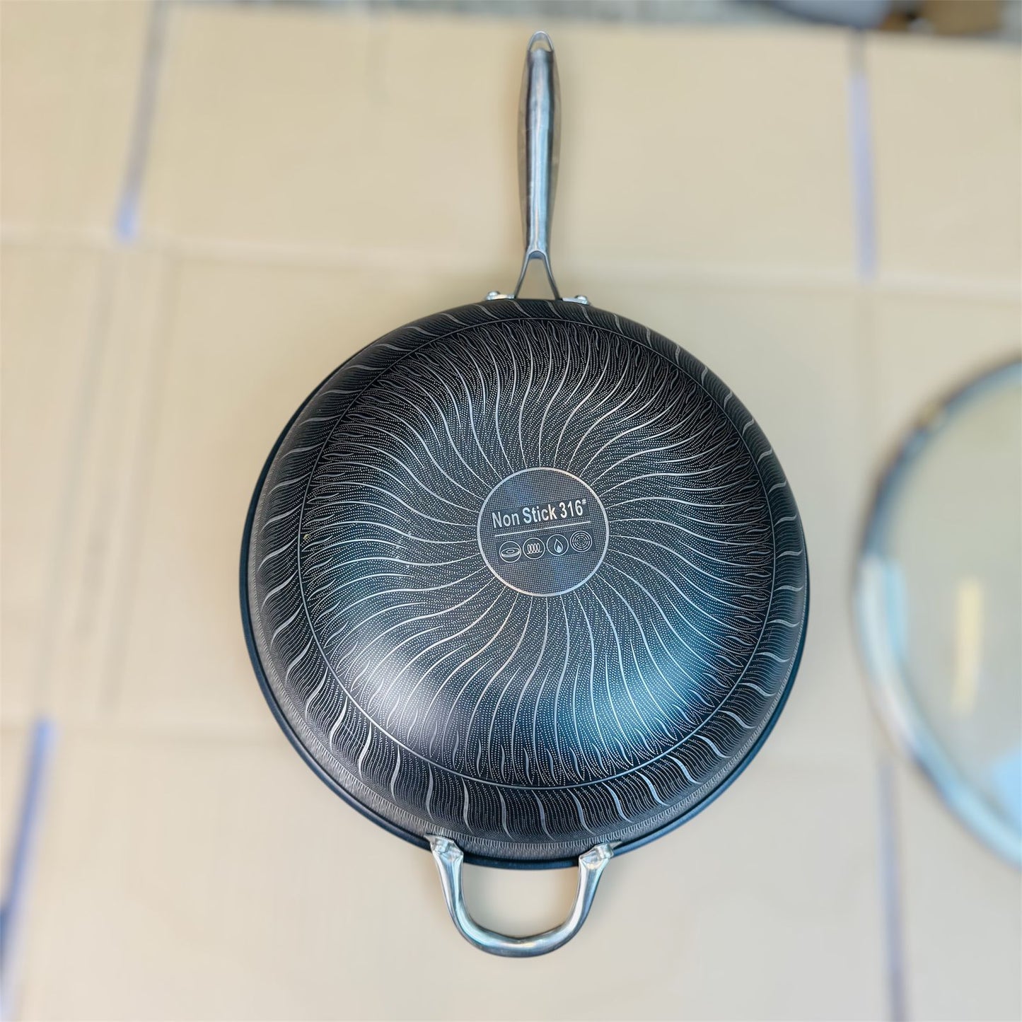 Germany lesser honeycomb deep fry pan ( karahi )