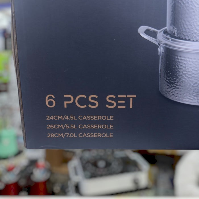 UAKEEN 6 pcs triply S/S cookware set