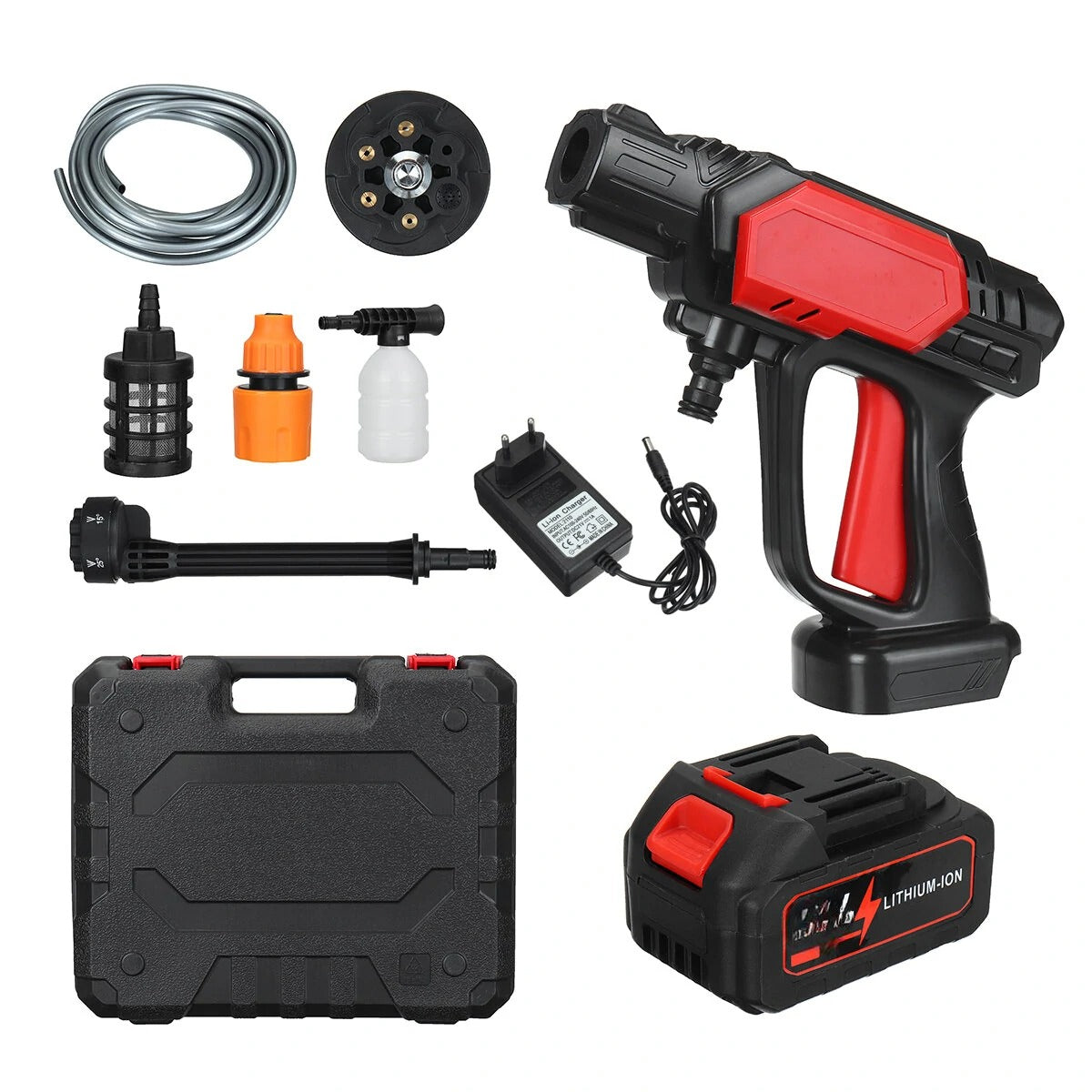 Multifunction Solar & car pressure washer 48v double battery