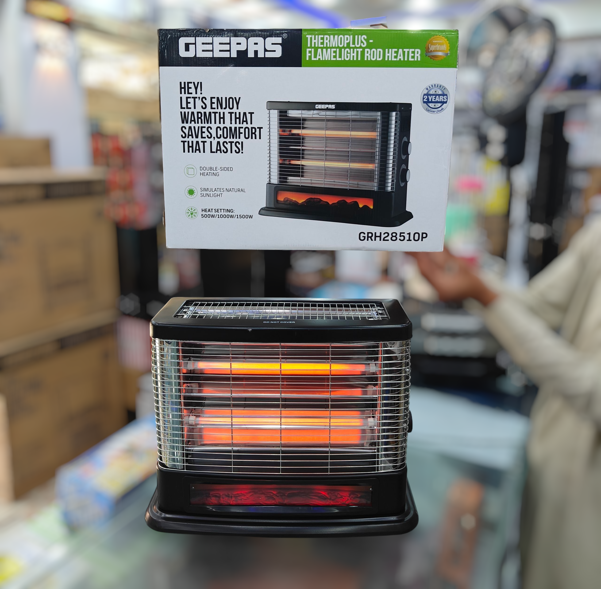 Geepas flame & Rod heater GRH 28510p – Every Home Need