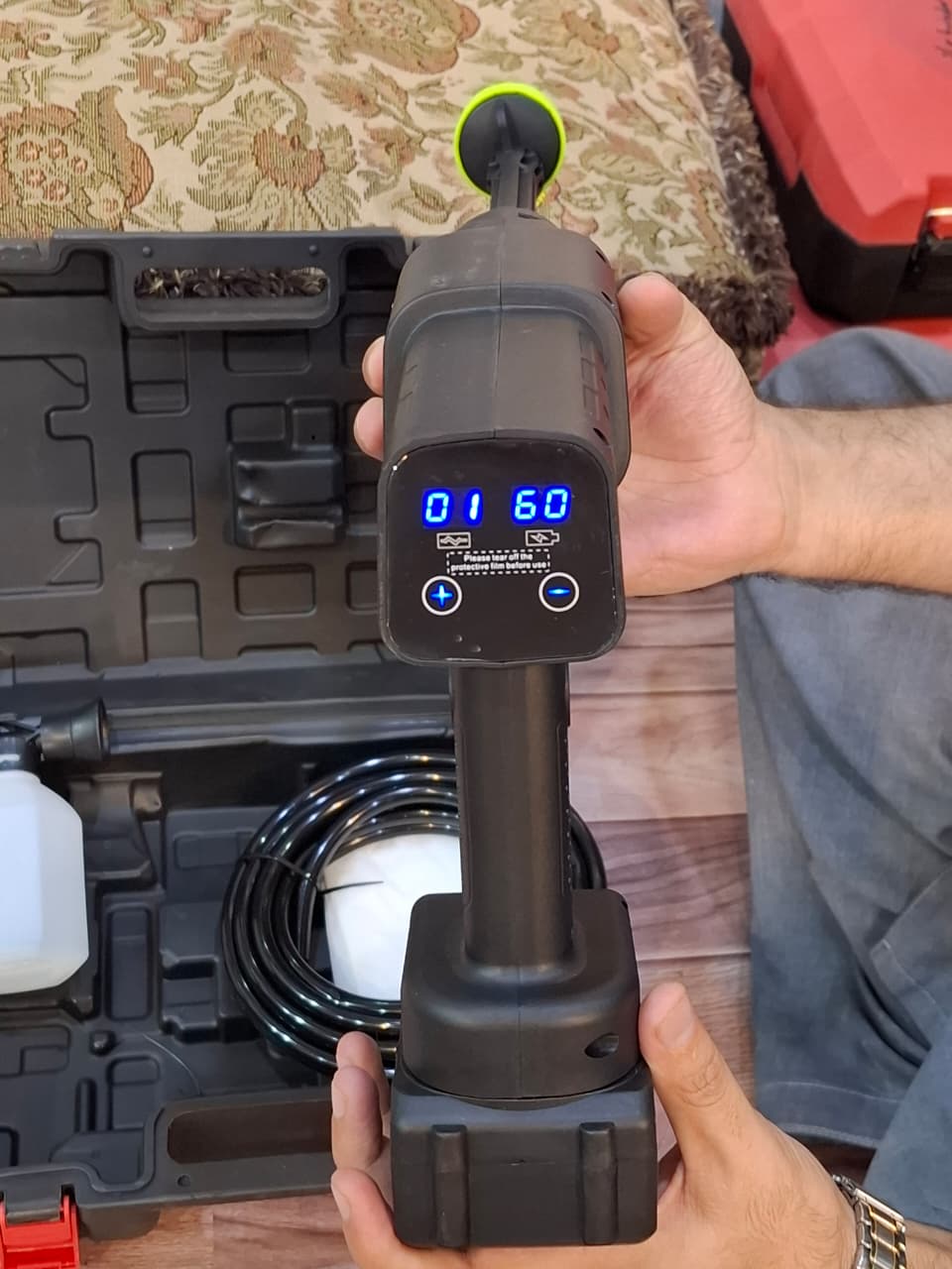 MDHL touch solar & car washer 48v double battery