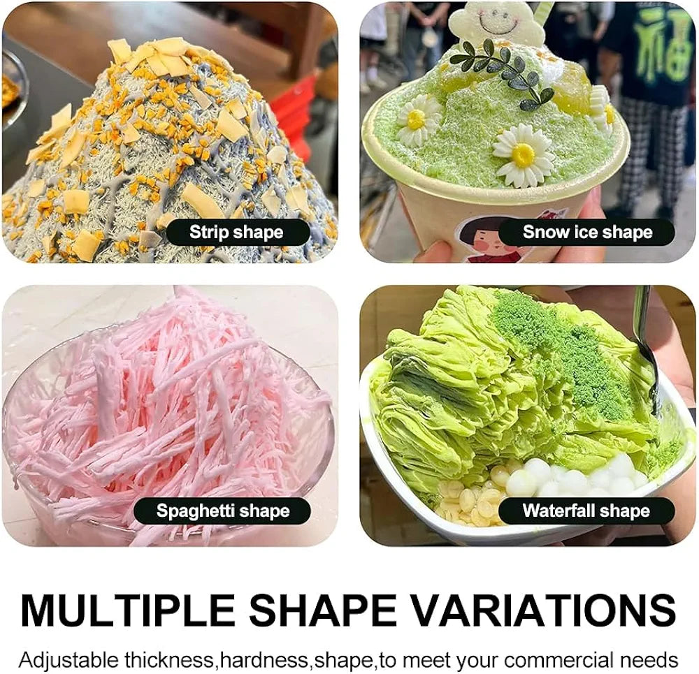 Commercial Snowflake Ice Maker, Snow Cone Shaved Ice Machine, Stainless Steel