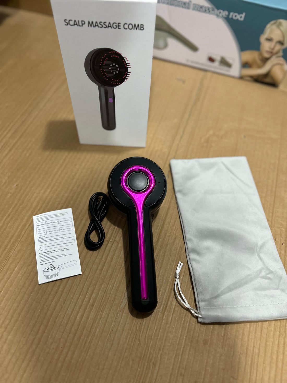 Rechargeable Scalp Massager Comb for Hair Growth & Relaxation