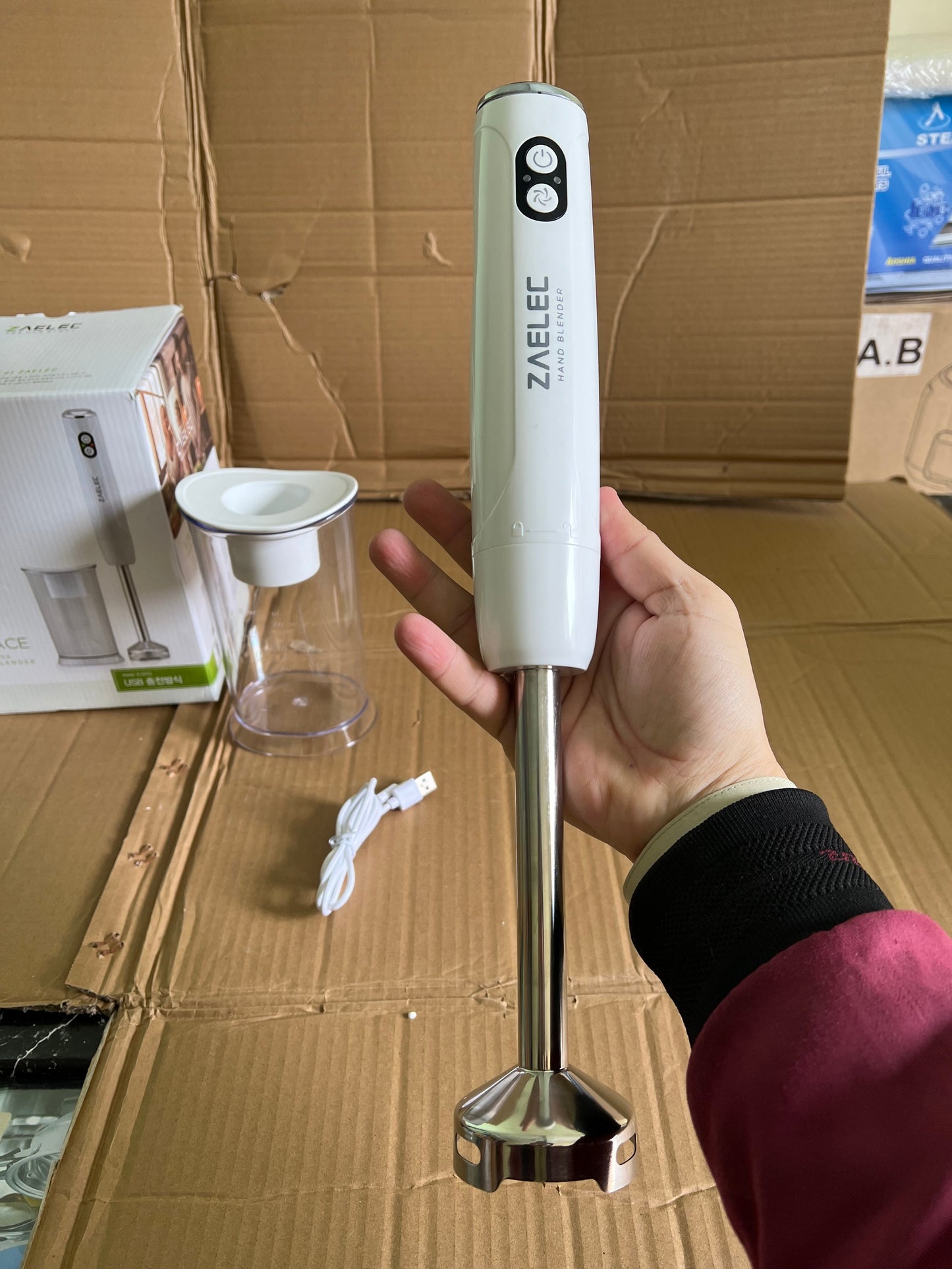 Lot imported zaelec rechargeable hand blender