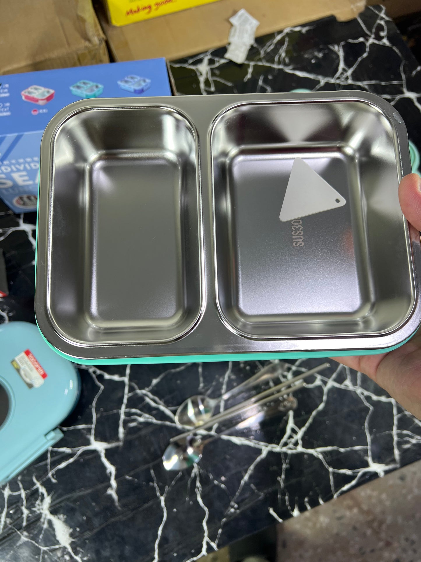 Lot imported stainless steel lunch box