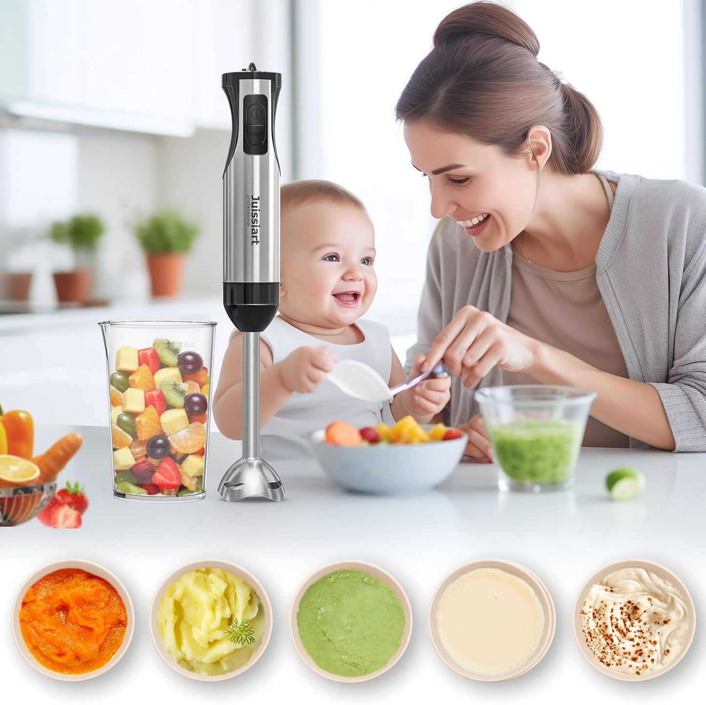 Juissiart 800W Multifunction 4 in 1 Hand Blender