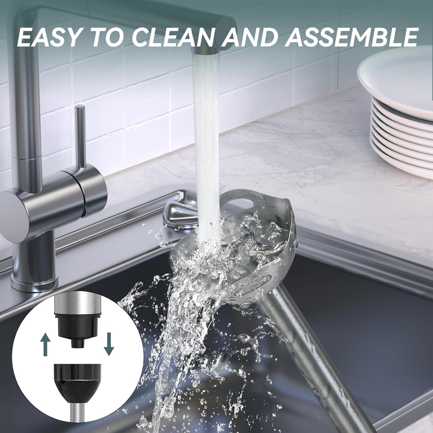 Juissiart 800W Multifunction 4 in 1 Hand Blender