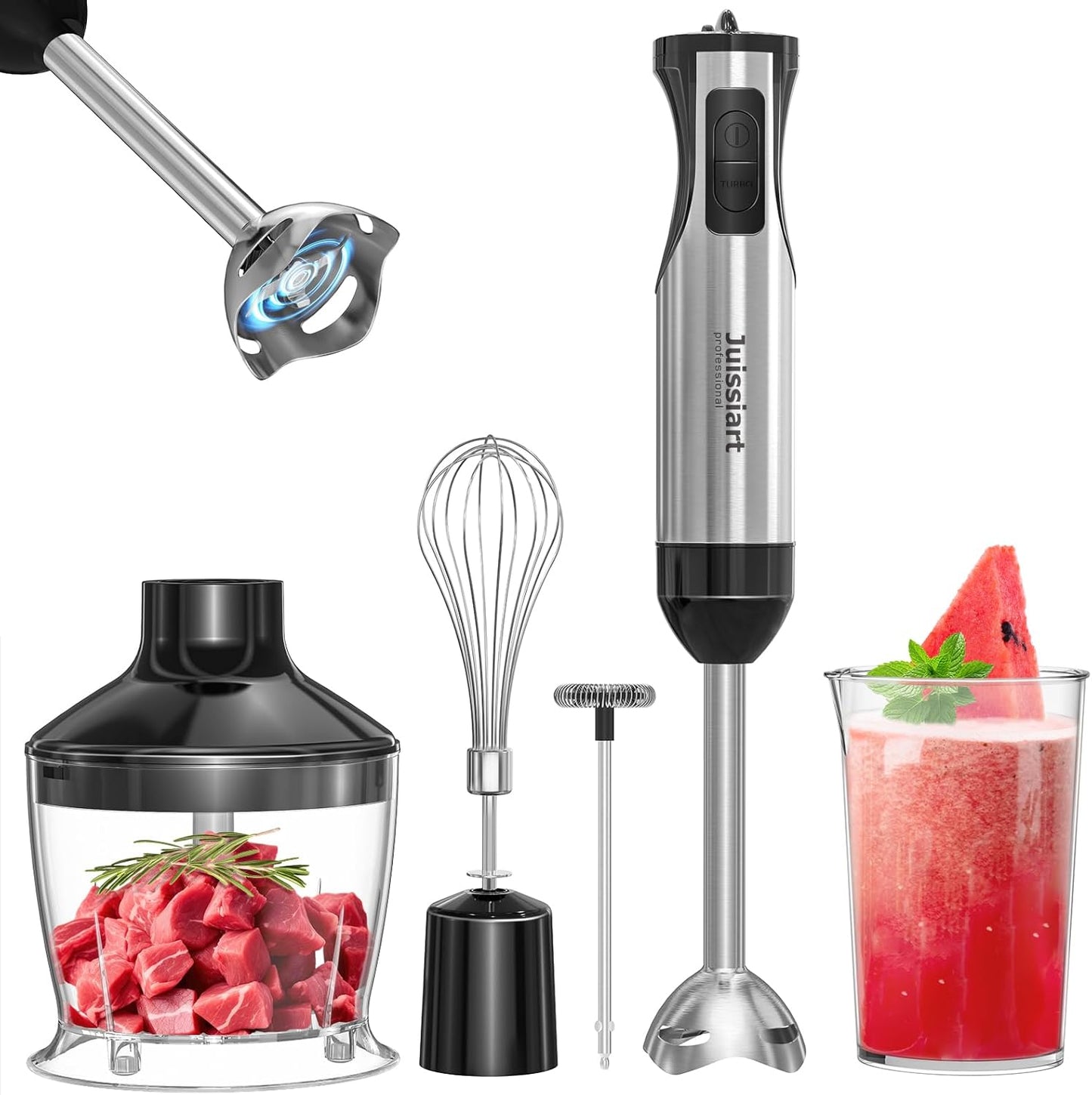 Juissiart 800W Multifunction 4 in 1 Hand Blender