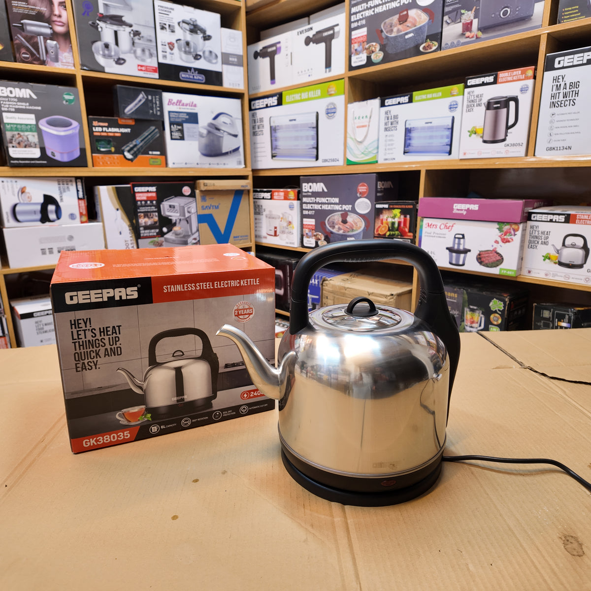 Geepas 6L Stainless Steel Electric Kettle GK38035