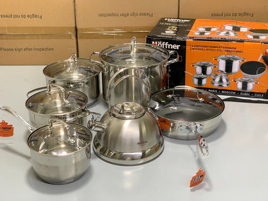 Germany Hoffner 12 Piece Cookware set with Kettle