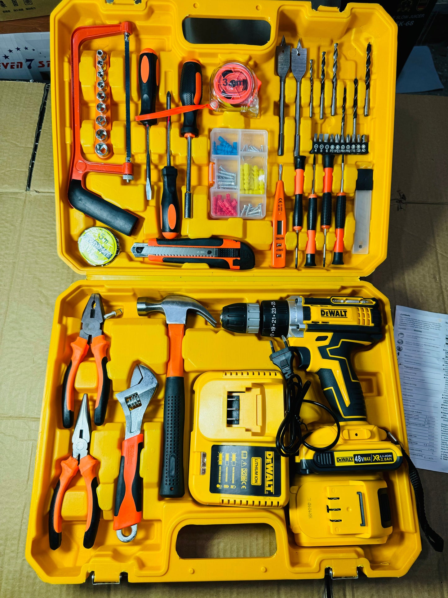 Germany lot 48v drill machine toolkit yallow box