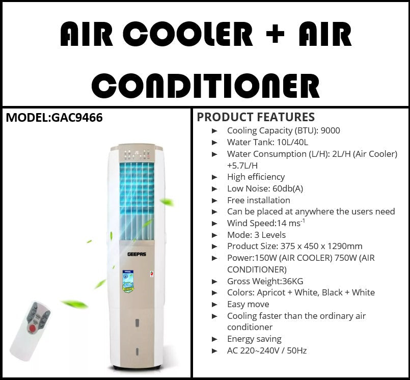 Geepas 2 in 1 air conditioner & cooler ( advance payment)