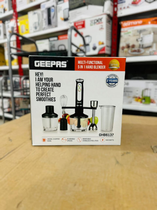 GEEPAS 600W 5 in 1 Hand Blender-6137