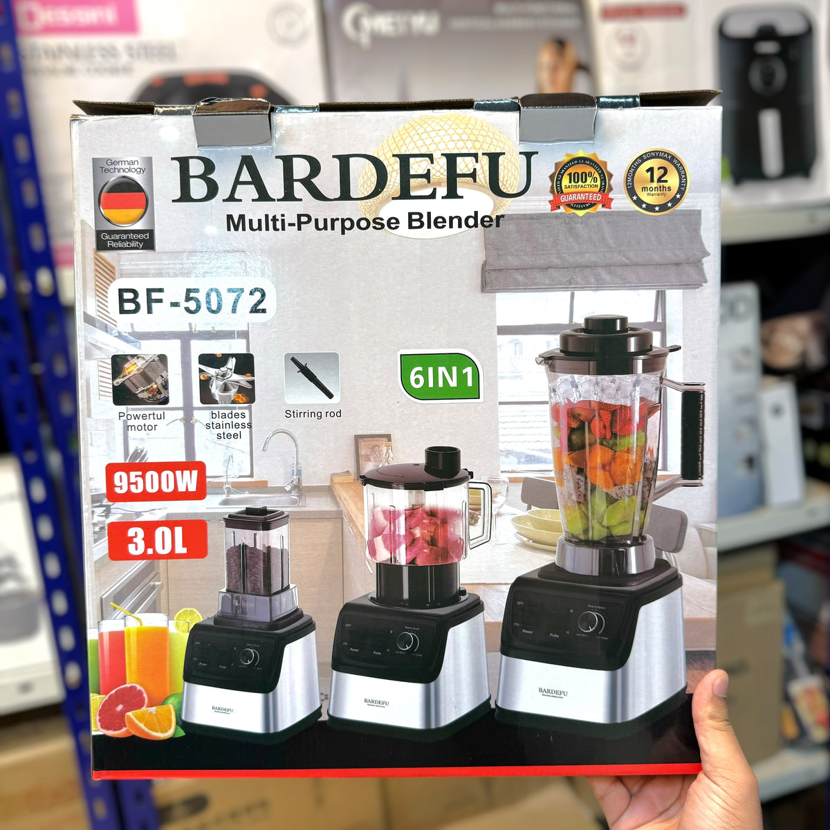 Bardefu 6-in-1 3L Multipurpose Blender 5072