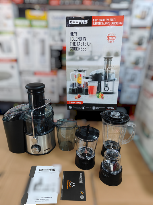 GEEPAS 800W 4 in 1 Blender & Juicer Extractor GSB 44016