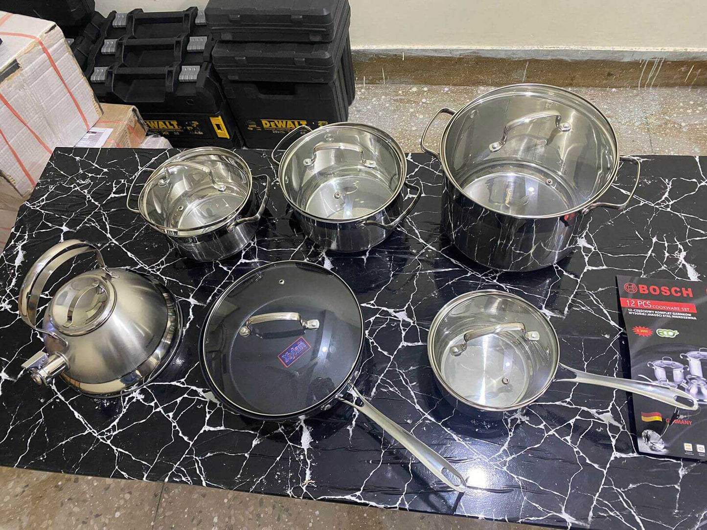 original Germany lot BOSCH 12 piece cookware set