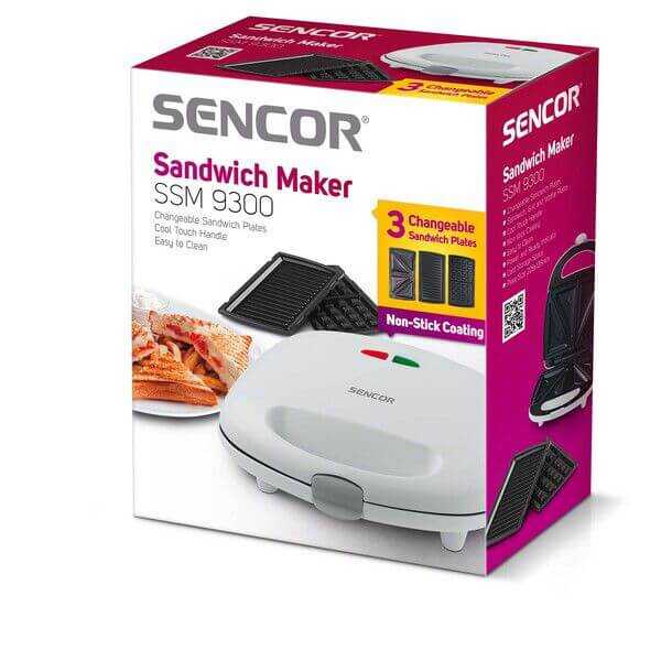 Europe Lot Sencor 3 in 1 Changeable Sandwich Grill SSM 9300