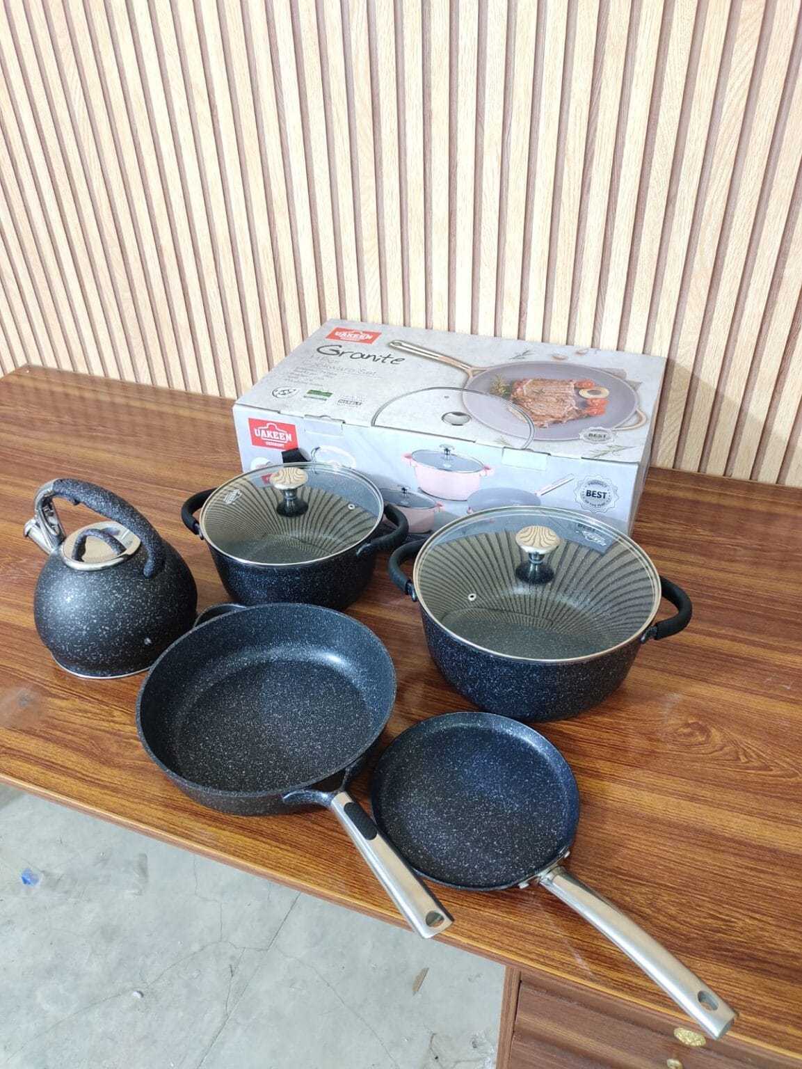 UAKEEN German 11 Piece Granite Cookware Set