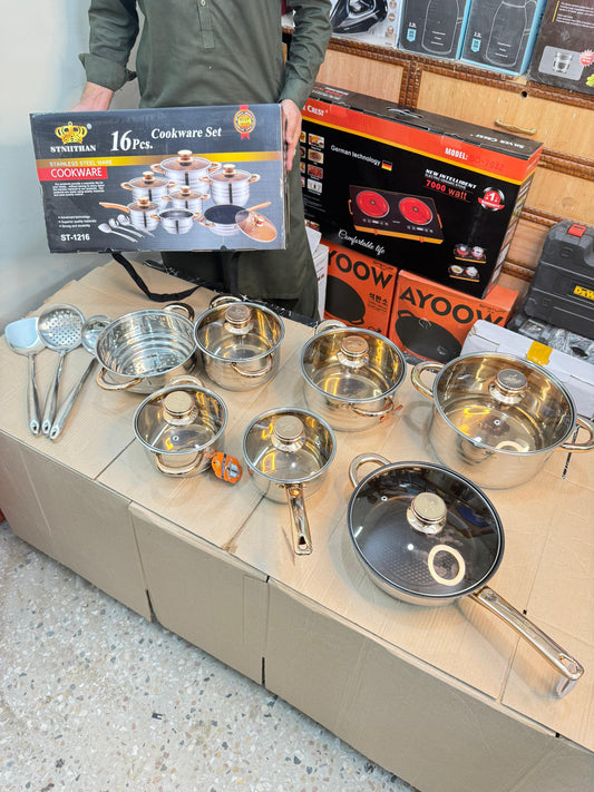 Germany Imported 16 Piece Cookware Set