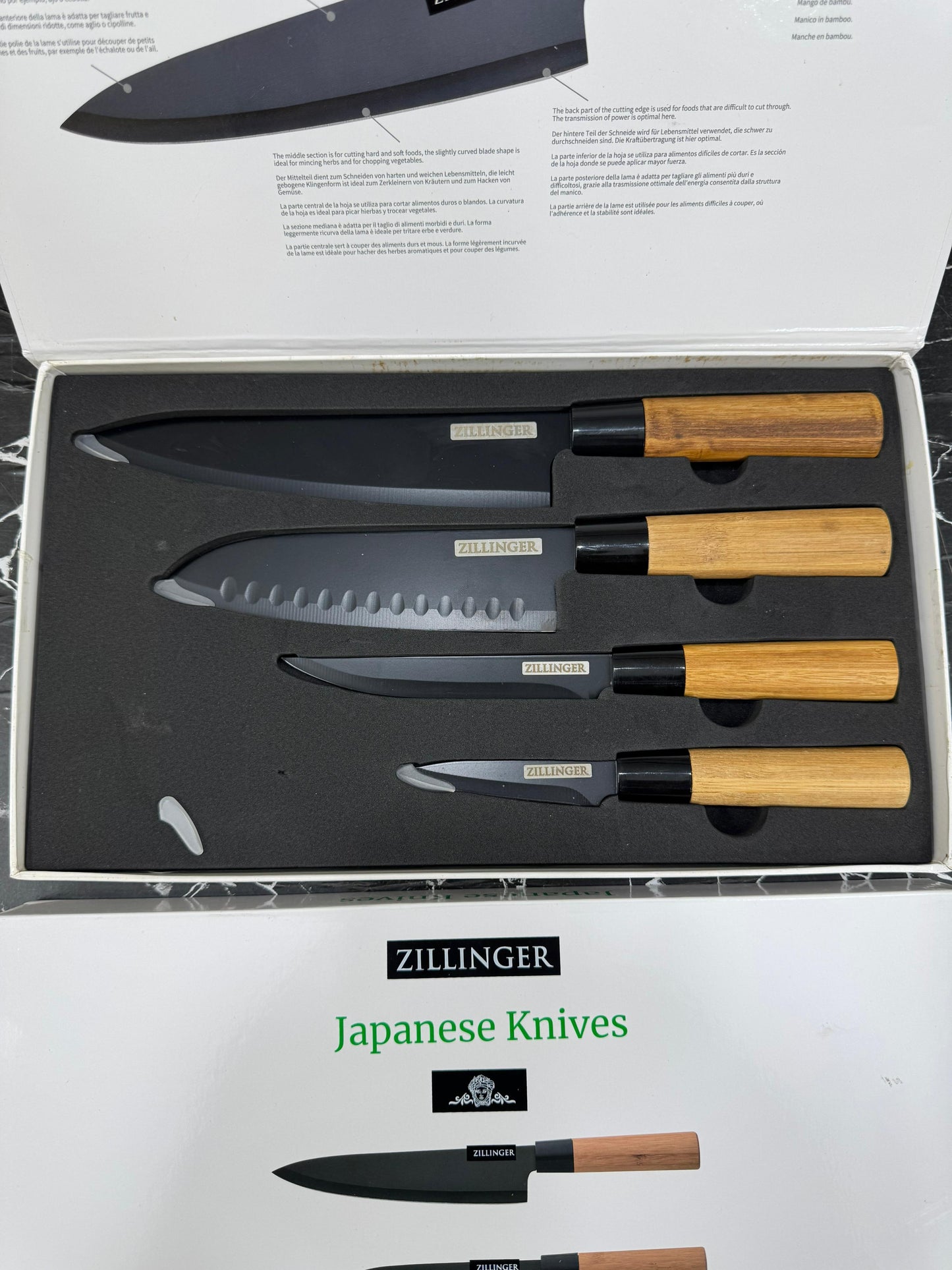 ZILLINGER Japanese Knife Set - 4 Pcs