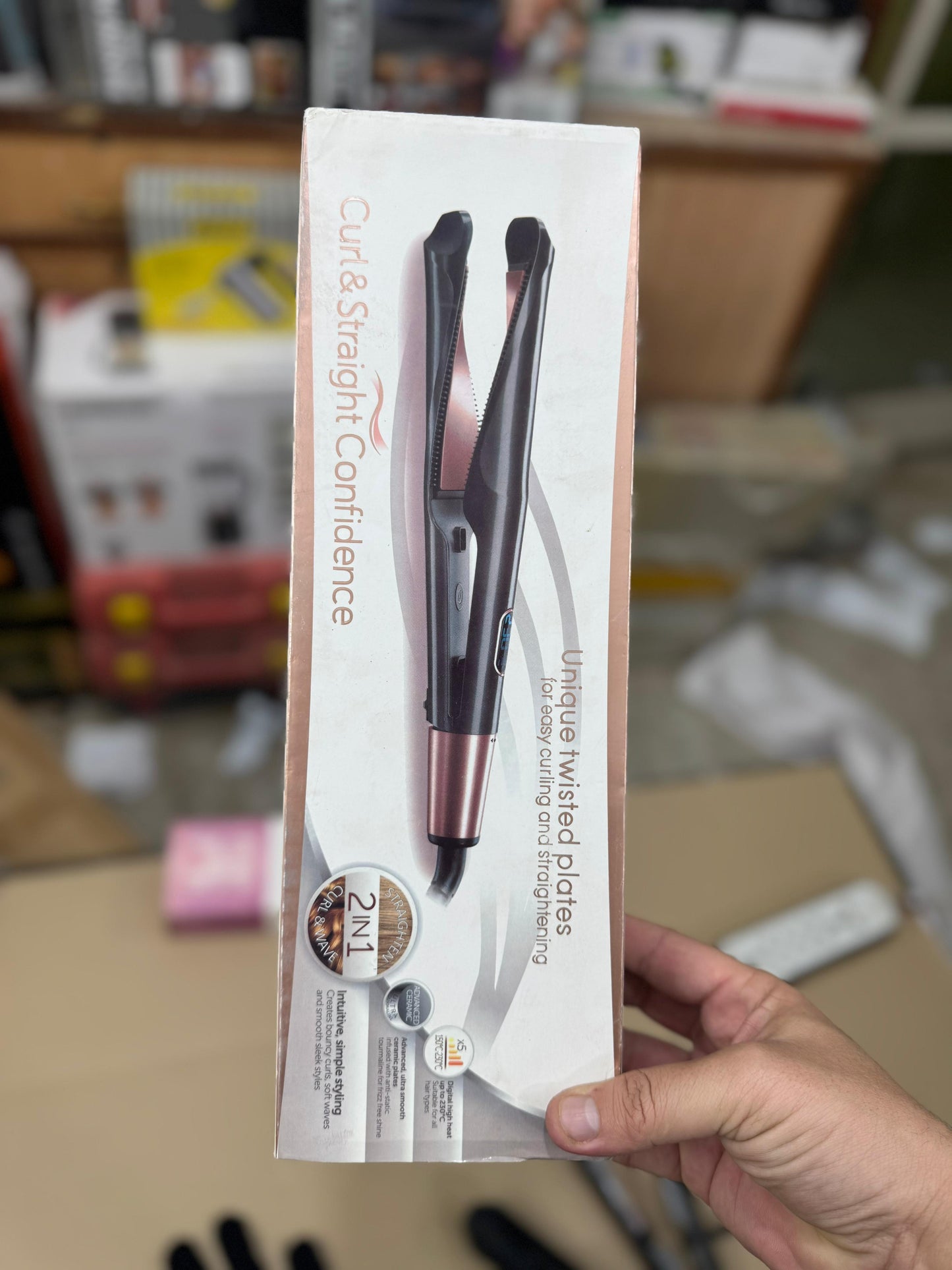 2 in 1 hair Twist Straightener  Curling Iron