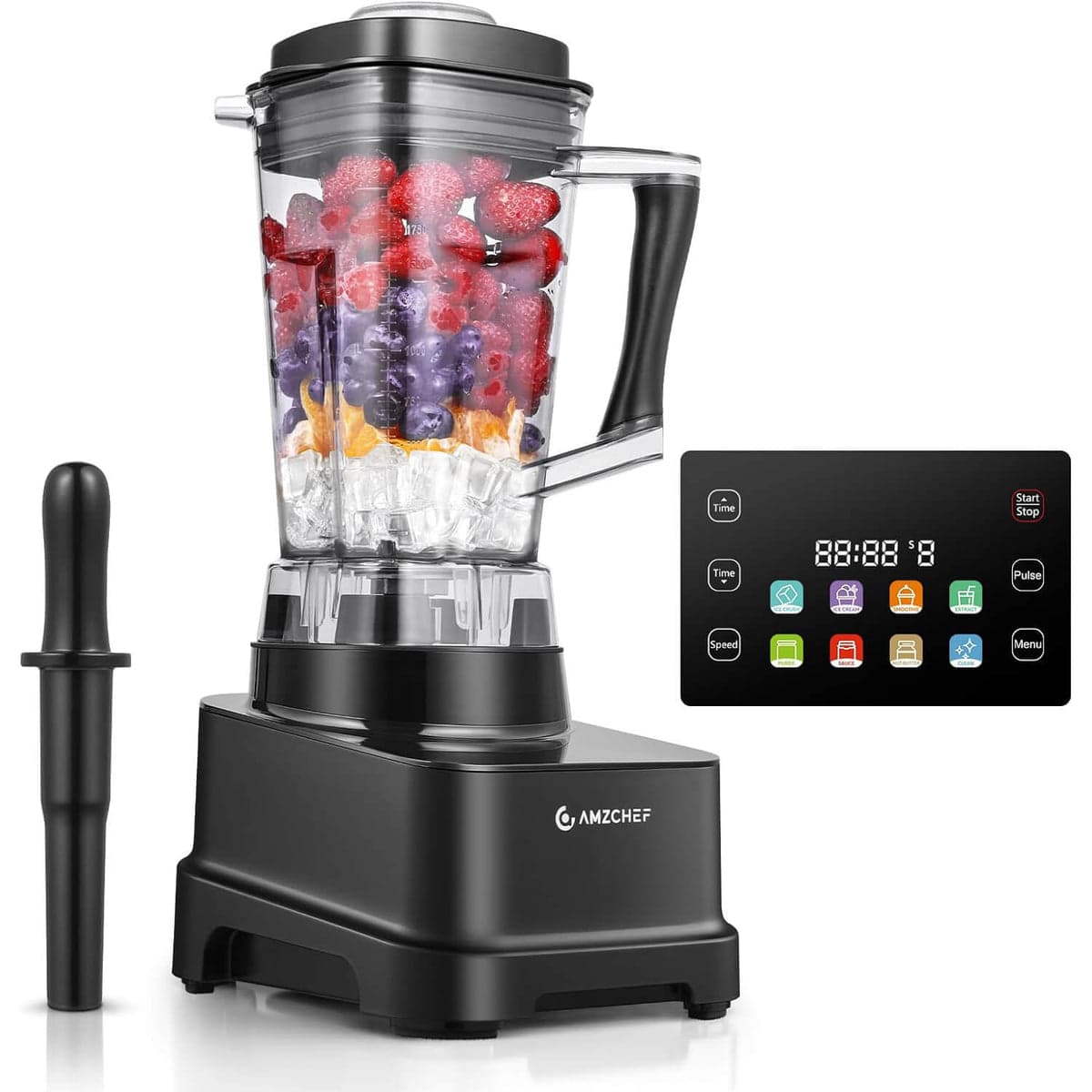 AMZCHEF 8 in 1 Professional Blenders with LED Panel Touch Control