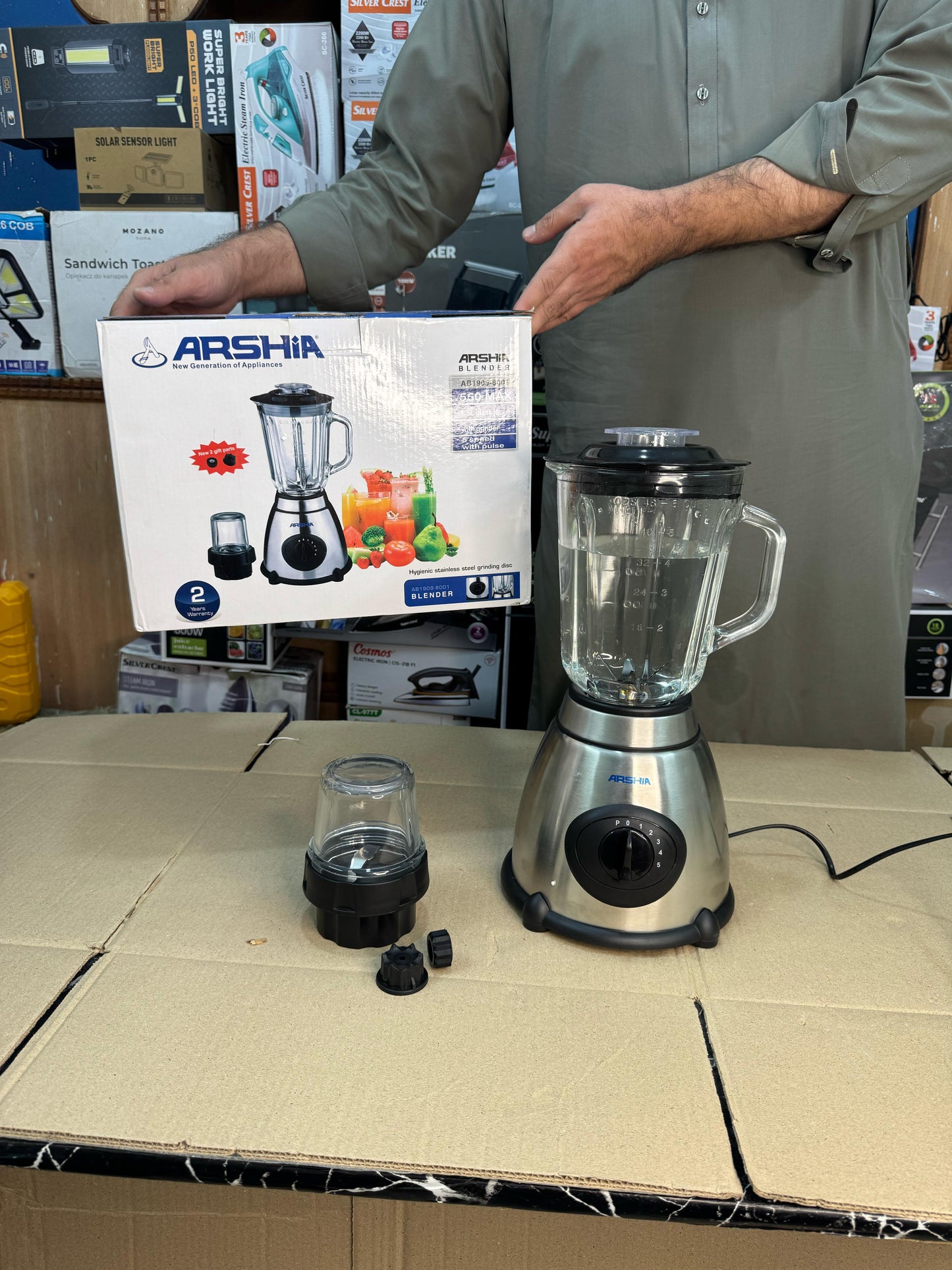 ARSHIA Germany 2 in 1 blender grinder