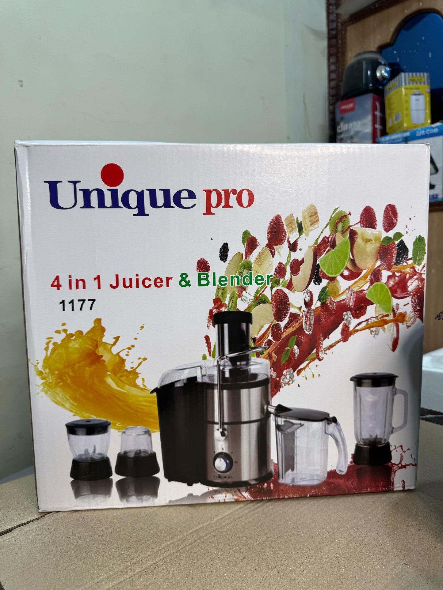 unique pro 4 in 1 juicer blender grinder