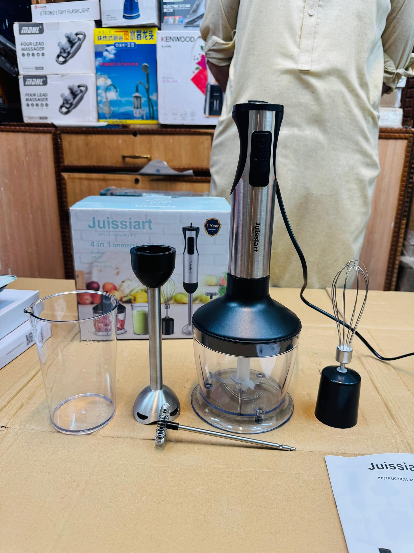 Juissiart 800W Multifunction 4 in 1 Hand Blender