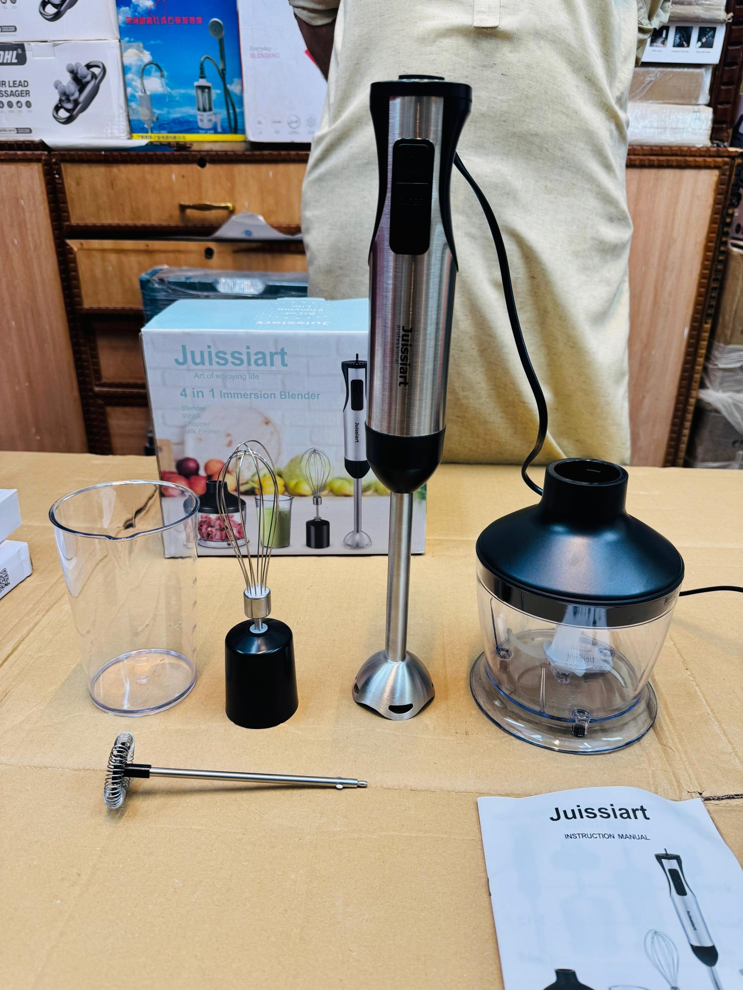 Juissiart 800W Multifunction 4 in 1 Hand Blender