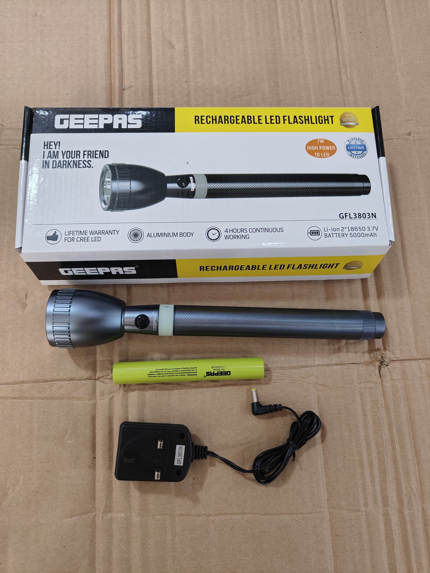 Geepas 3858 Flashlight torch Original Product + 2-Year Local Warranty