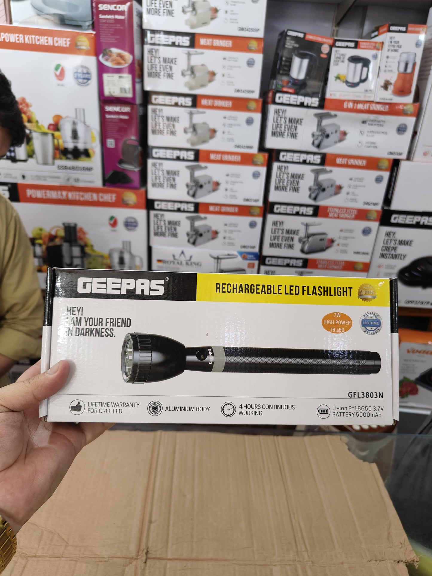 Geepas 3858 Flashlight torch Original Product + 2-Year Local Warranty