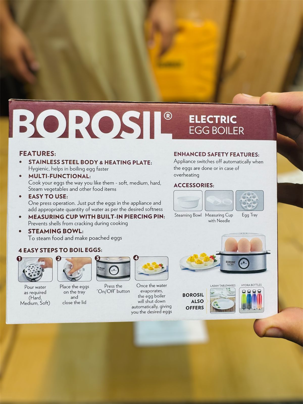 BOROSIL egg boiler E11