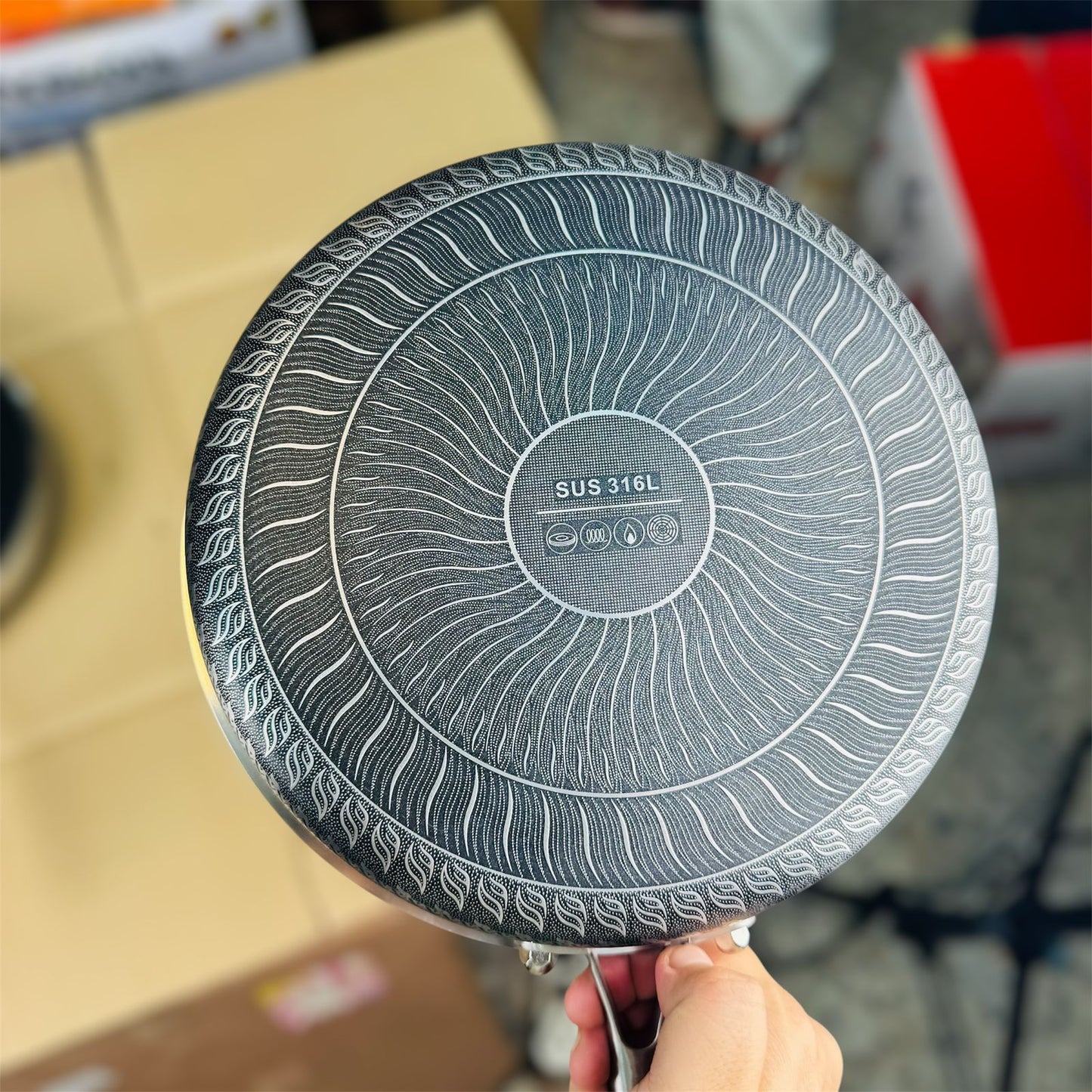 honeycomb lesser flat fry pan