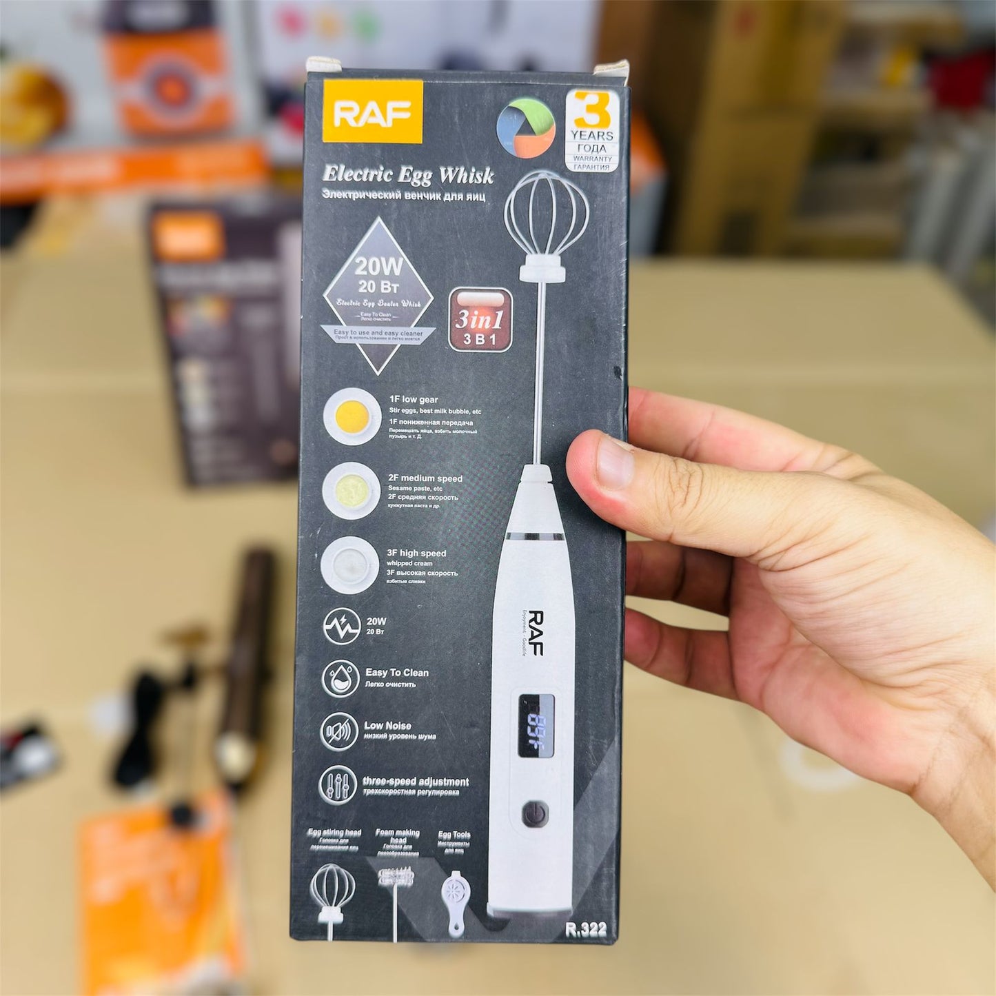 Raf 3 in 1 milk coffee Frother and egg whisker