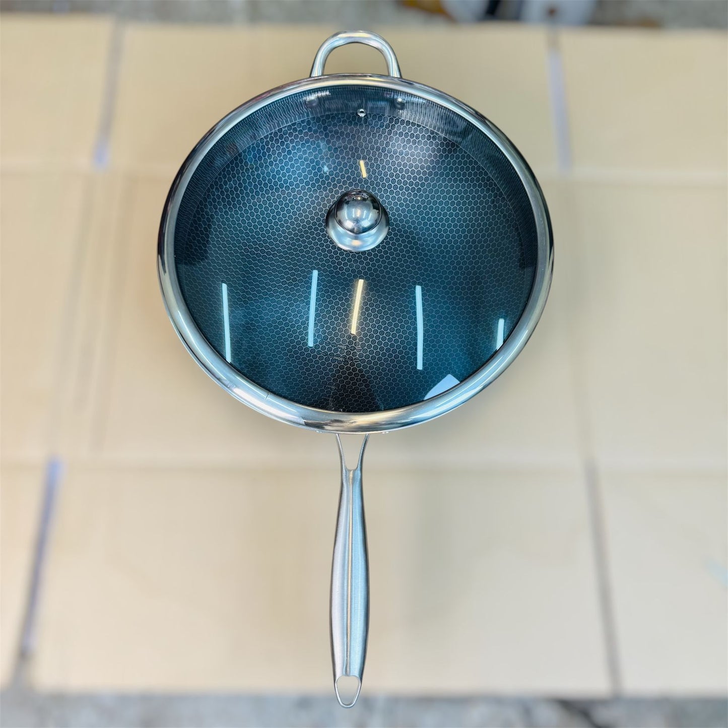 Germany lesser honeycomb deep fry pan ( karahi )