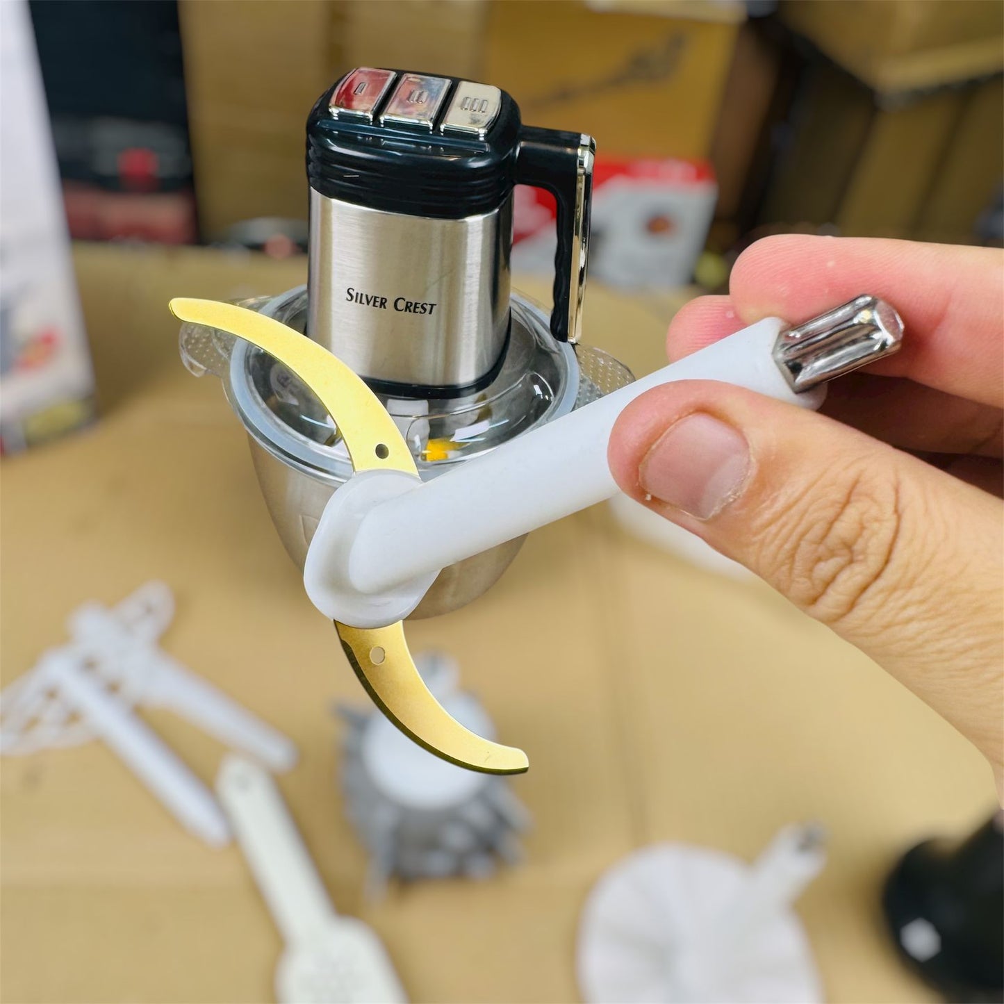 silver crest 8 in 1 electric and manual chopper 3.5L