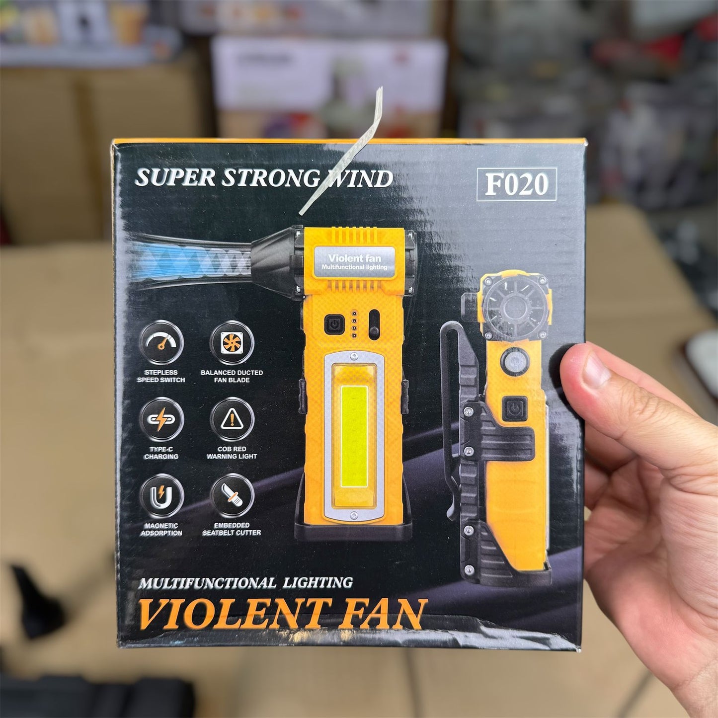 7 in 1 Turbo Jet blower fan Powerful Flashlight with cuter