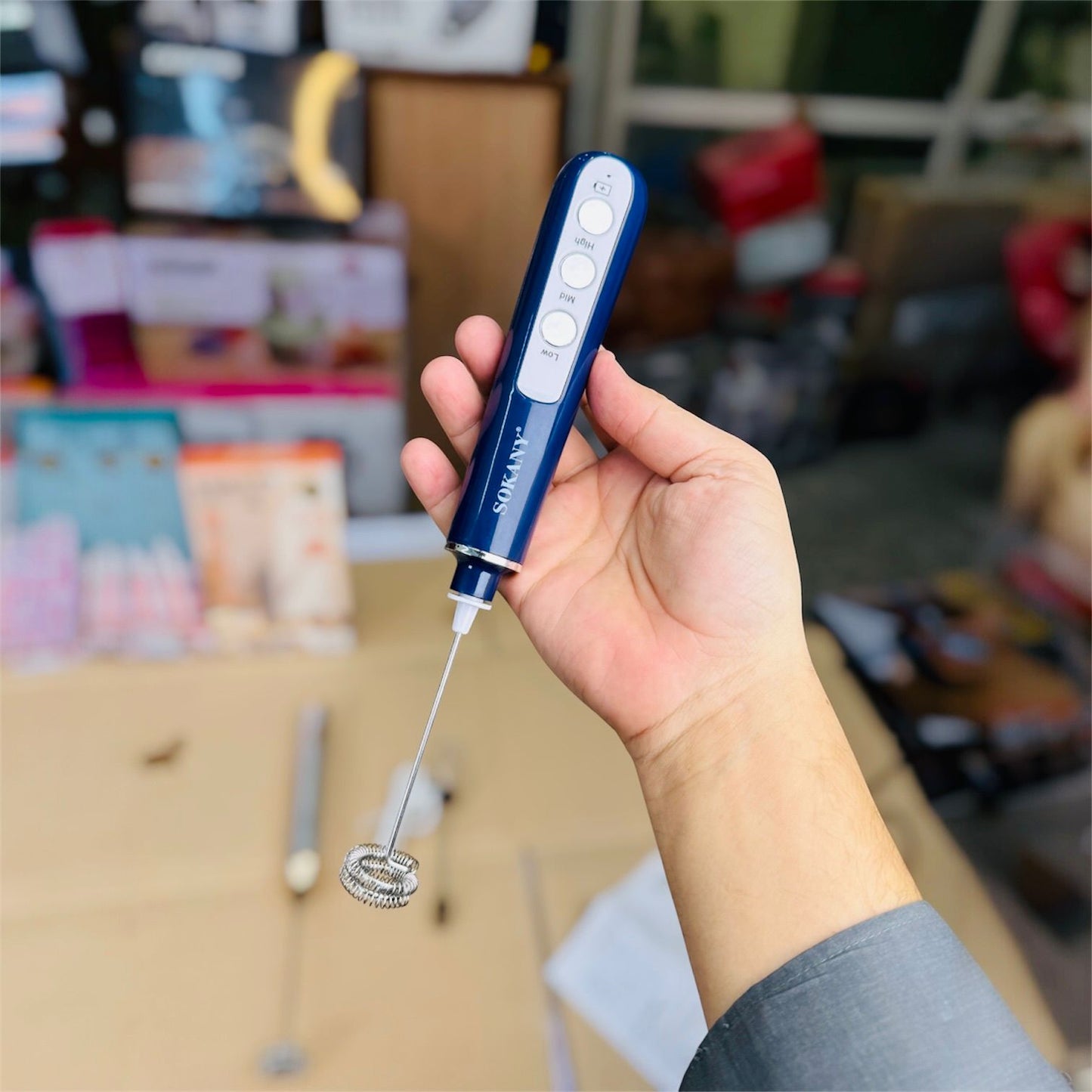 Sokany Rechargeable coffee further maker (coffee beater)