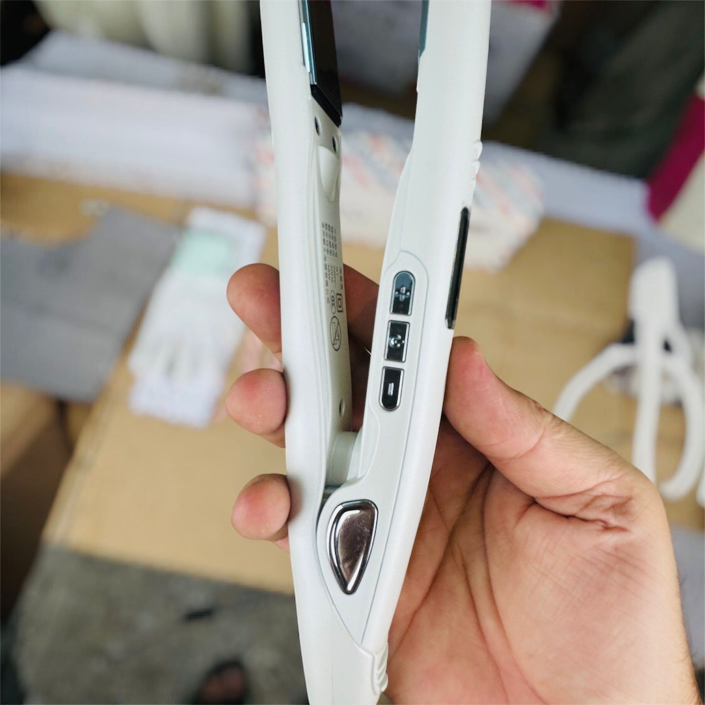 NU SMILE Professional Digital Hair Straightener with titanium plate