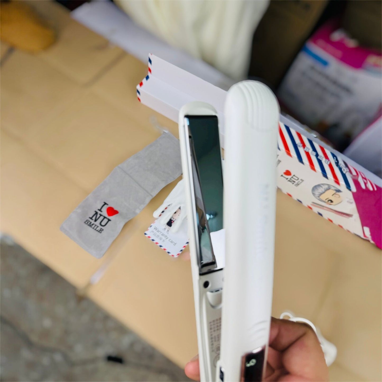 NU SMILE Professional Digital Hair Straightener with titanium plate