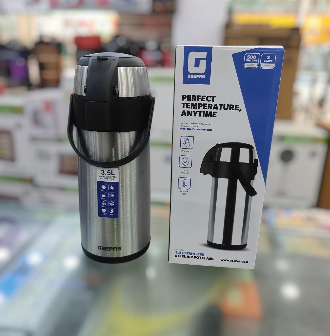 GEEPAS 3.5L stainless steel termos Vacuum Flask GVF5263