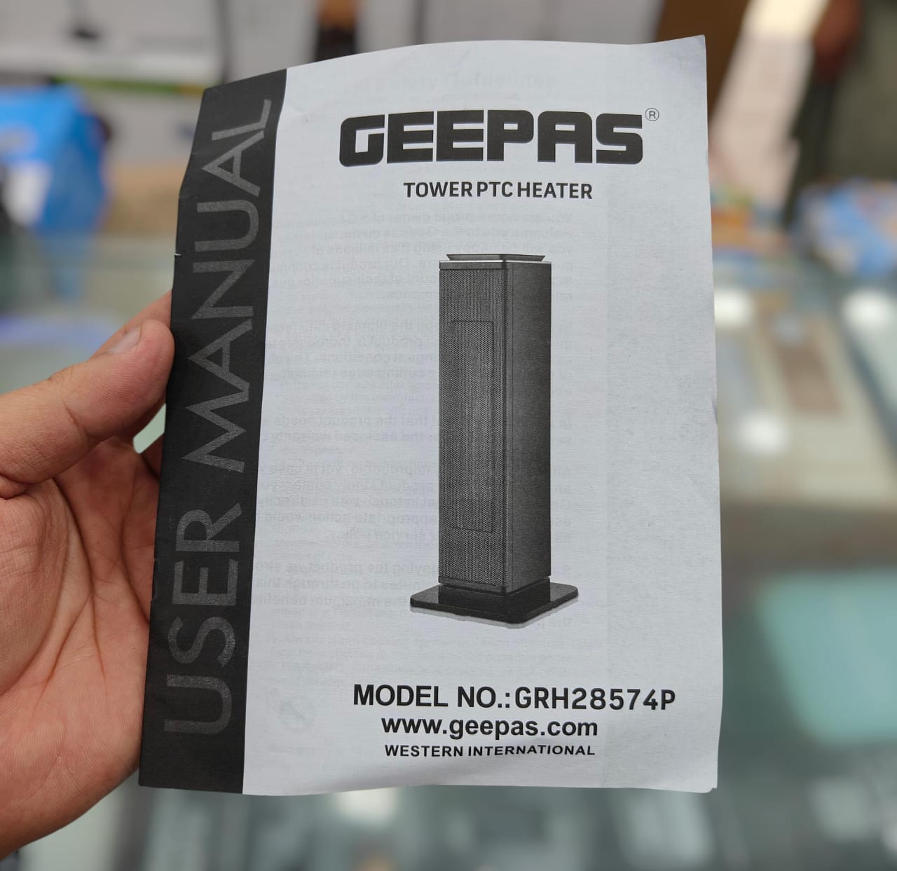 GEEPAS ptc ceramic fan heater 28574