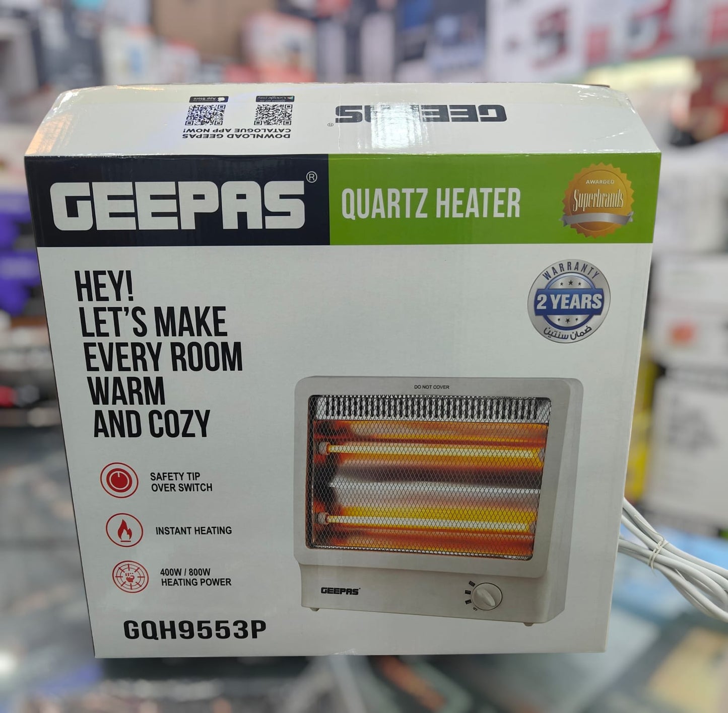 GEEPAS Quartz heater GQH 9553